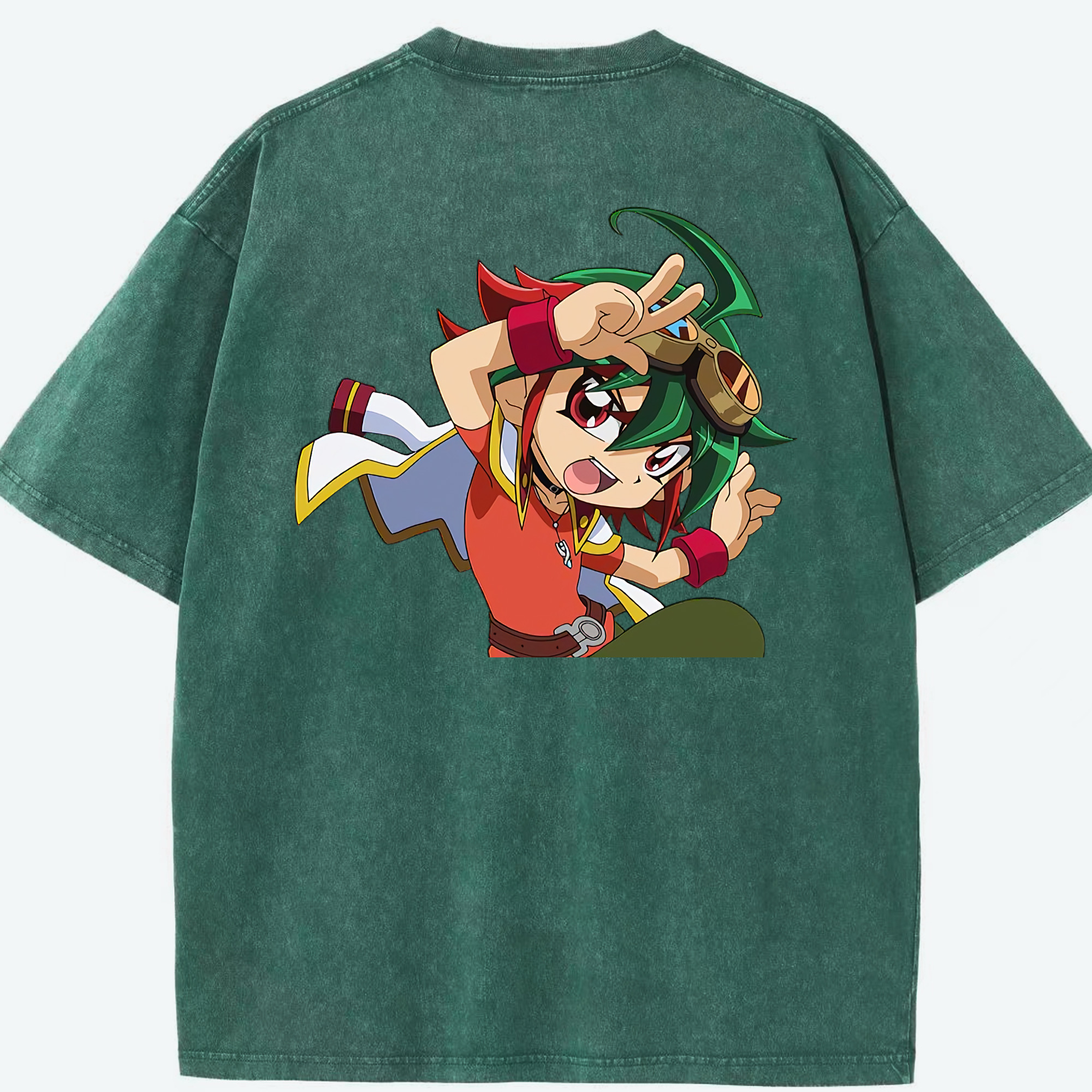 （画像用） 遊☆戯☆王 Yu-Gi-Oh! 綿100% ヴィンテージ風 半袖Tシャツ（背面プリント）